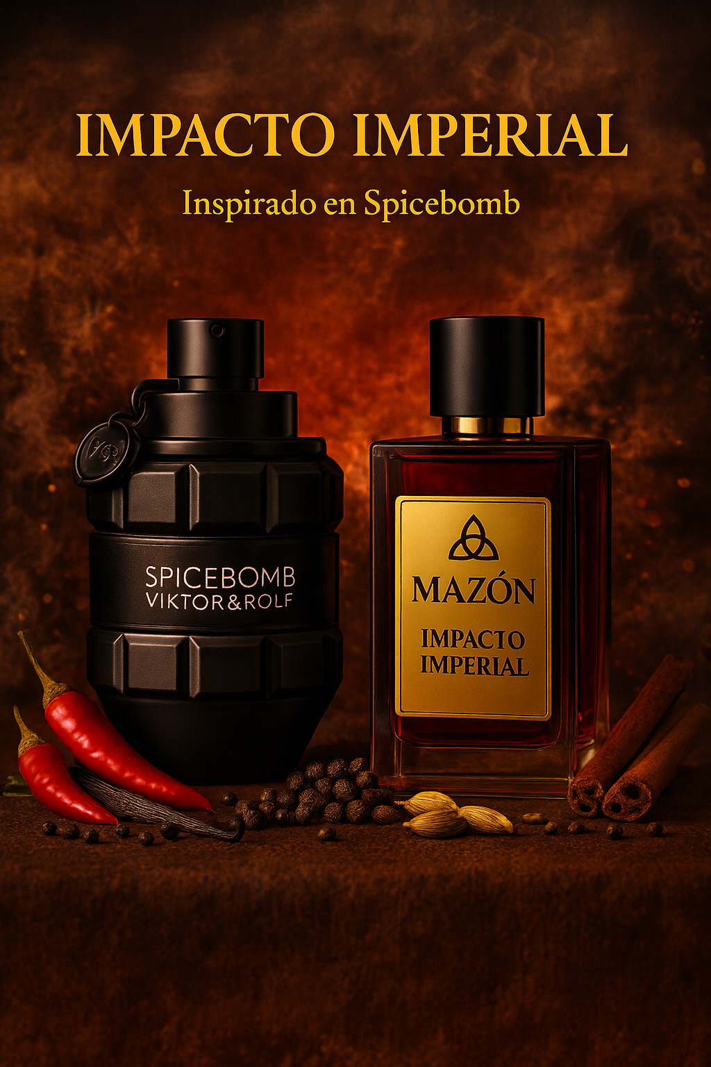 IMPACTO IMPERIAL  (Inspirado en Spicebomb – Viktor & Rolf)